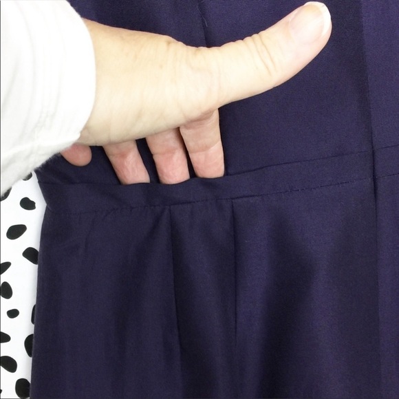 𝅺j Crew Purple Dolores Short Sleeve Waisted Dress Size 2 - Picture 6 of 9